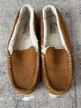 Koolaburra by UGG Lezly Slippers Moccasins Chestnut Tan size 9 Suede